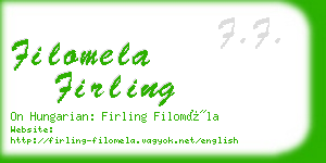 filomela firling business card